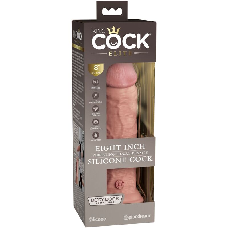 KING COCK ELITE VIBRAyaO REALiSTICA E DILDO DE SILICONE 203 CM