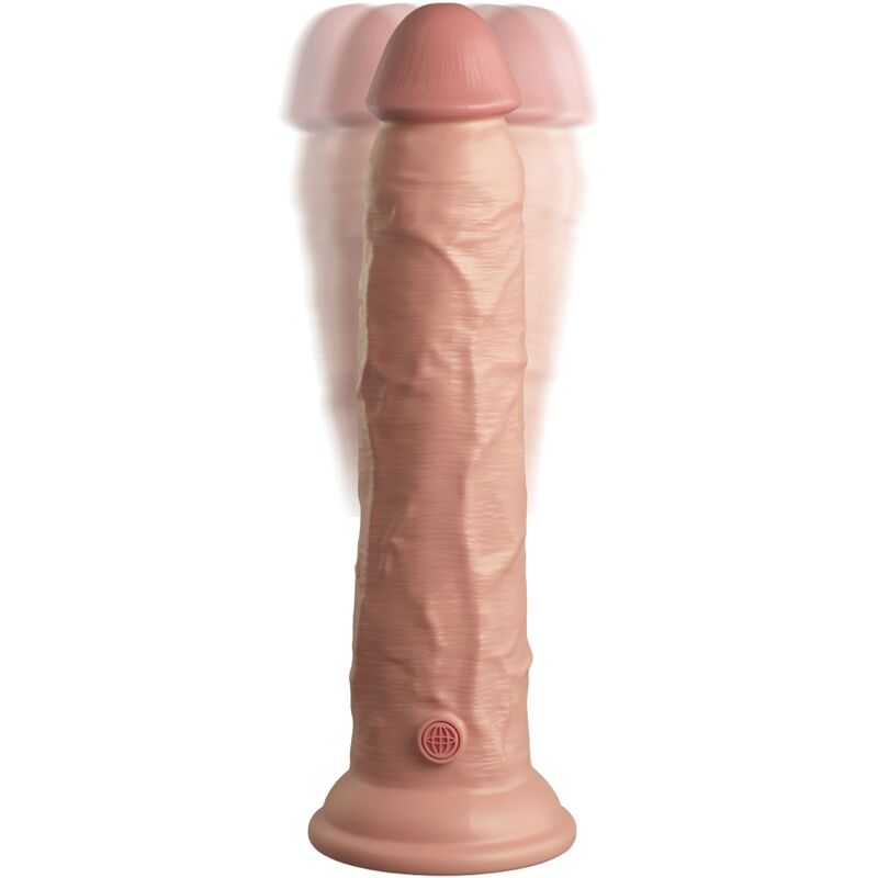 KING COCK ELITE VIBRADOR REALiSTICO E DILDO DE SILICONE CONTROLE REMOTO 23 CM