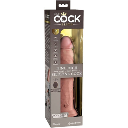 KING COCK ELITE VIBRADOR REALiSTICO E DILDO DE SILICONE CONTROLE REMOTO 23 CM