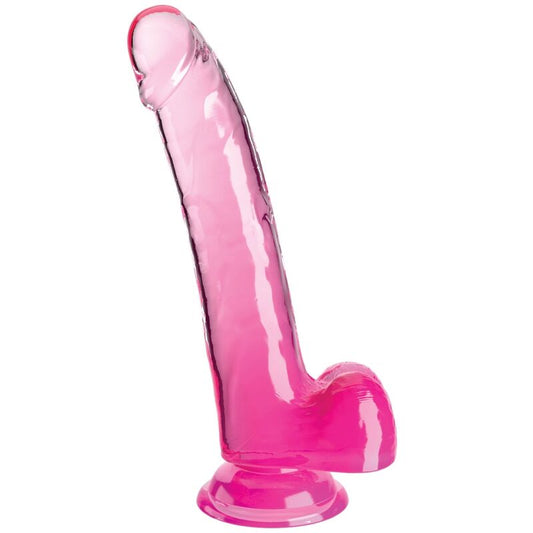 KING COCK CLEAR DILDO COM TESTiCULOS 203 CM ROSA