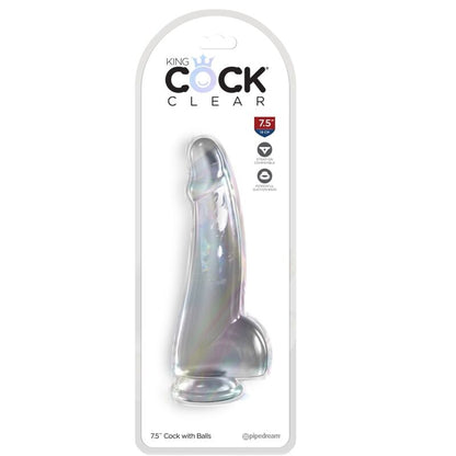 KING COCK CLEAR DILDO COM TESTiCULOS 152 CM TRANSPARENTE