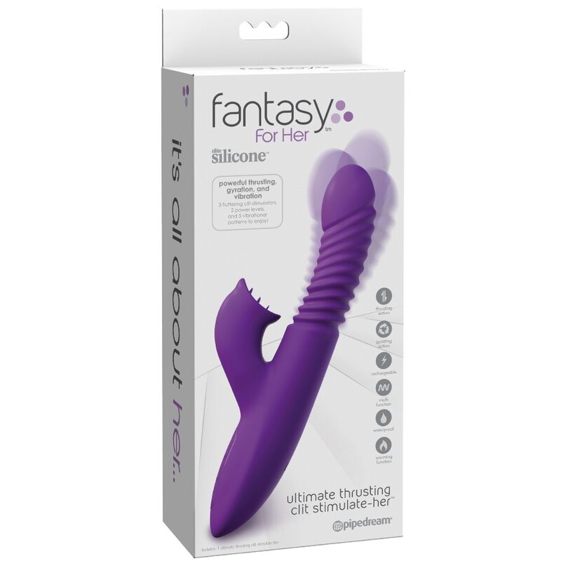 FANTASY FOR HER ESTIMULADOR DE CLIToRIS COM OSCILAyaO DE CALOR E FUNyaO DE VIBRAyaO VIOLETA