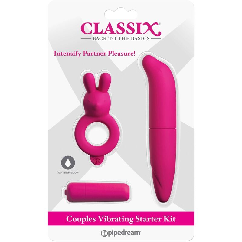 CLASSIX KIT PARA CASAIS COM ANEL BALA E ESTIMULADOR ROSA