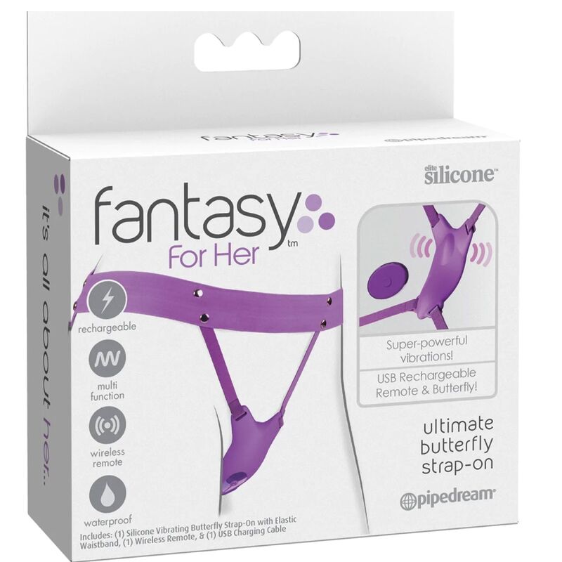 FANTASY FOR HER ARNeS DE BORBOLETA VIBRANTE CONTROLE REMOTO RECARREGaVEL E VIOLETA