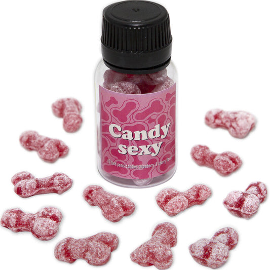 DIABLO PICANTE FRASCO CANDY SEXY COM 12 GOMAS SABOR MORANGO CEREJA