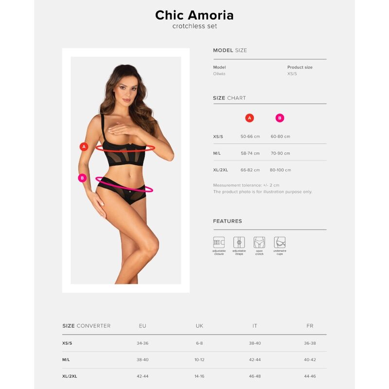 OBSESSIVE CHIC AMORIA SET 2 PIEZAS XS S