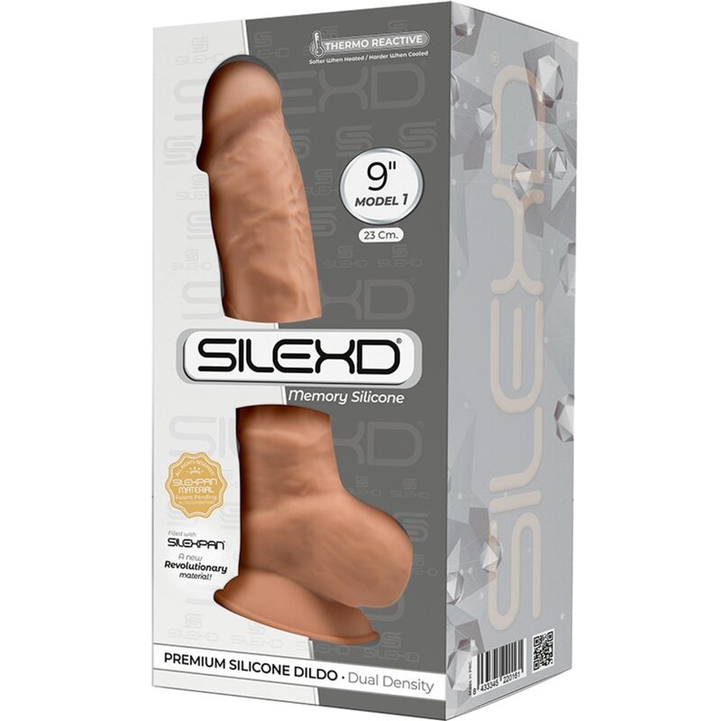 SILEXD MODELO 1 PeNIS REALiSTICO PREMIUM SILEXPAN SILICONE CARAMELO 23 CM