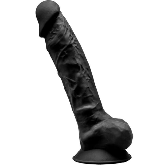 SILEXD MODELO 1 PeNIS REALiSTICO PREMIUM SILEXPAN SILICONE PRETO 23 CM