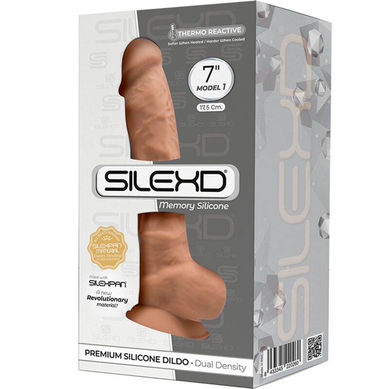 SILEXD MODELO 1 PeNIS REALiSTICO PREMIUM SILEXPAN SILICONE CARAMELO 175 CM