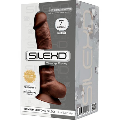 SILEXD MODELO 1 PeNIS REALiSTICO PREMIUM SILEXPAN SILICONE CASTANHO 175 CM