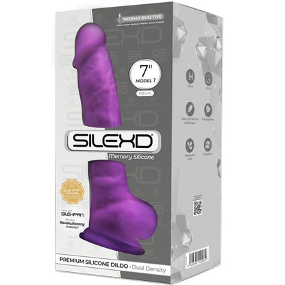 SILEXD MODELO 1 PeNIS REALiSTICO PREMIUM SILEXPAN SILICONE VIOLETA 175 CM