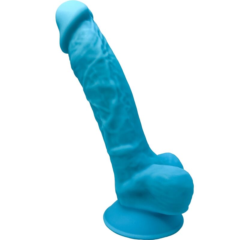 SILEXD MODELO 1 PeNIS REALiSTICO PREMIUM SILEXPAN SILICONE AZUL 175 CM