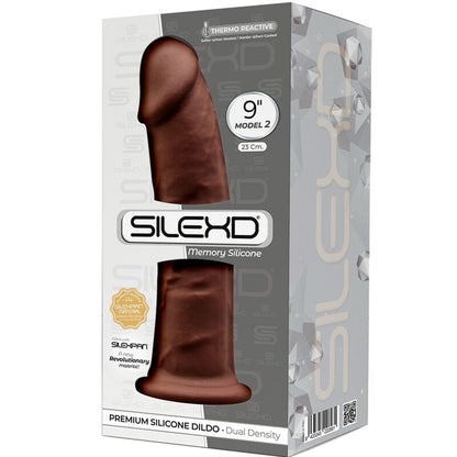 SILEXD MODELO 2 PeNIS REALiSTICO PREMIUM SILEXPAN SILICONE MARROM 23 CM