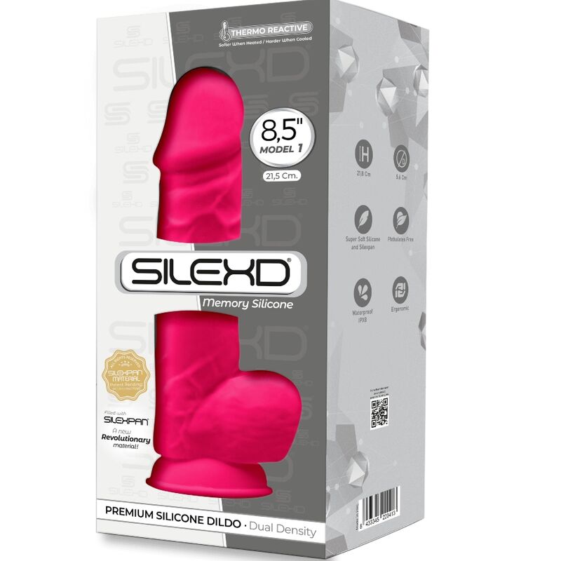 SILEXD MODELO 2 PeNIS REALISTA PREMIUM SILEXPAN SILICONE FuCSIA 23 CM