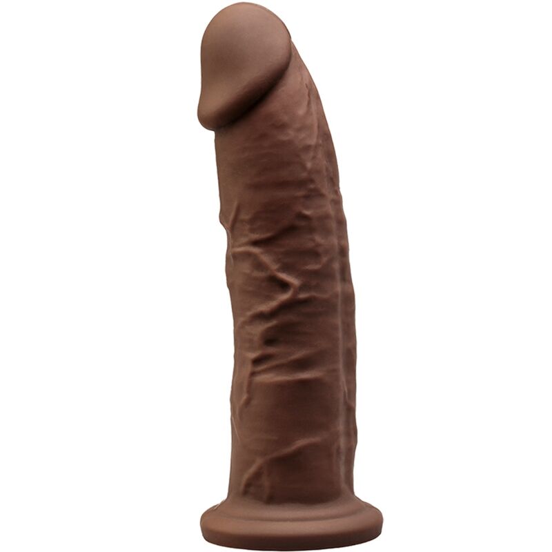 SILEXD MODELO 2 PeNIS REALiSTICO PREMIUM SILEXPAN SILICONE MARROM 19 CM