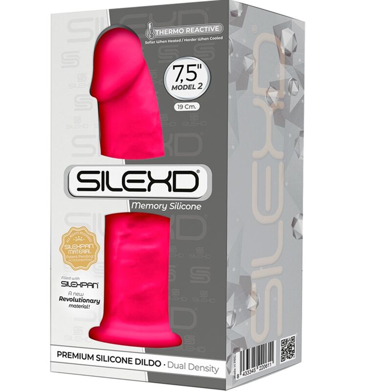 SILEXD MODELO 2 PeNIS REALiSTICO PREMIUM SILEXPAN SILICONE FuCSIA 19 CM