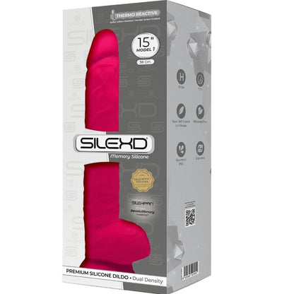 SILEXD MODELO 1 PeNIS REALiSTICO PREMIUM SILEXPAN SILICONE FuCSIA 38 CM