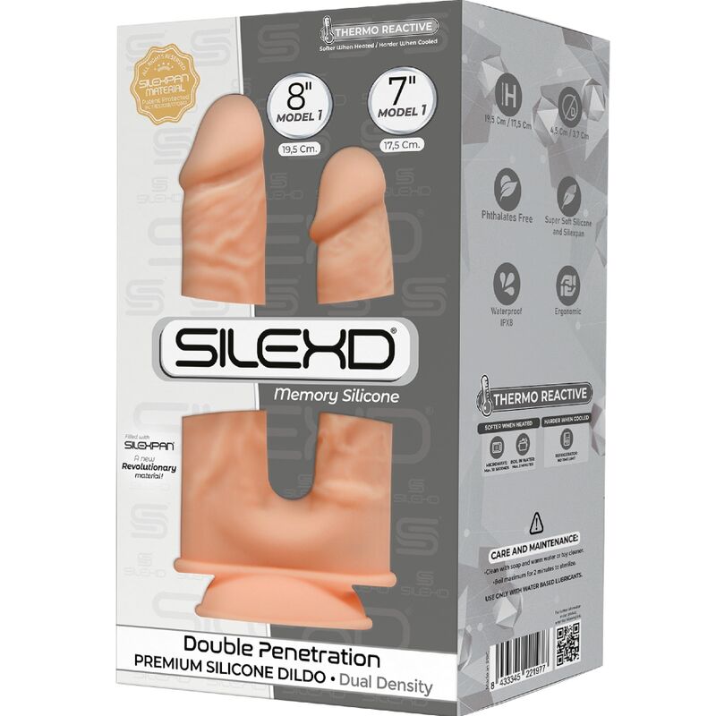 SILEXD MODELO 1 PeNIS REALISTA DUPLA PENETRACION PREMIUM SILEXPAN SILICONE 175 195 CM