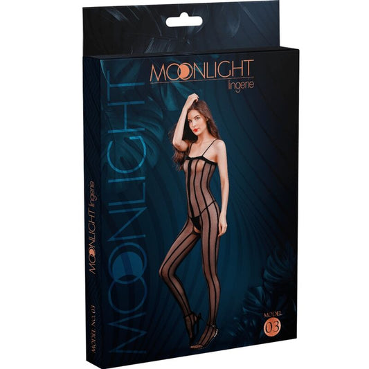 MOONLIGHT MODELO 3 BODYSTOCK PRETO TAMANHO uNICO