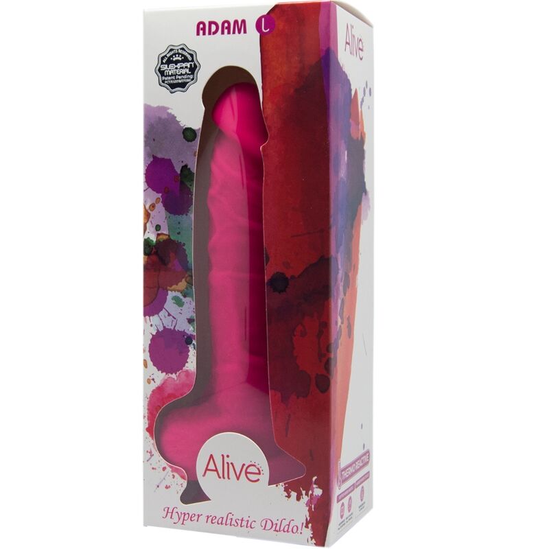 ALIVE ADAM L PeNIS REALiSTICO FuCSIA 19 CM