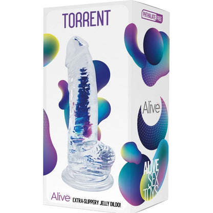 ALIVE TORRENT PeNIS REALiSTICO TRANSPARENTE 206 CM