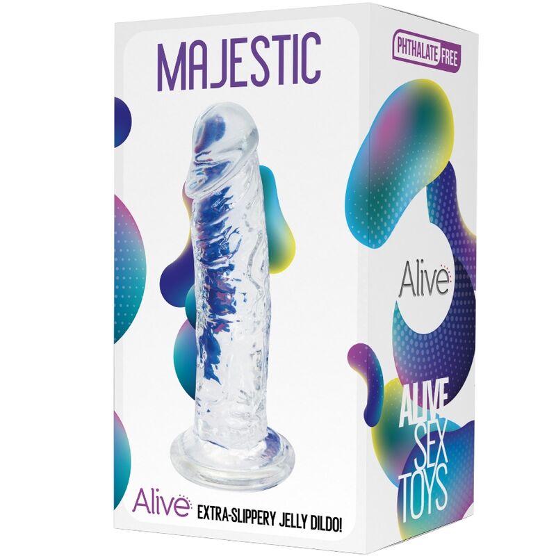 ALIVE PeNIS MAJESTICO REALISTA TRANSPARENTE 147 CM