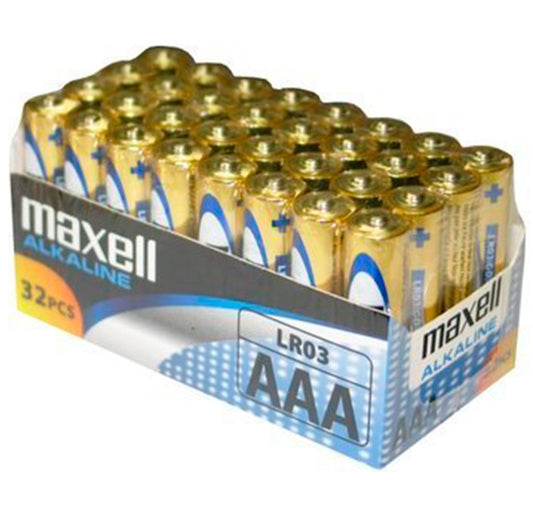 PACK DE BATERIA MAXELL AAA LR03 32 UDS