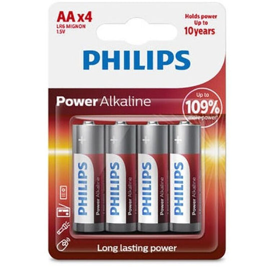 BATERIA ALCALINA DA PHILIPS POWER AA LR6 4