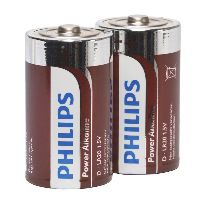 PHILIPS POWER ALKALINE PILA D LR20 BLISTER 2