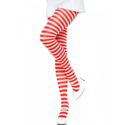 LEG AVENUE CALyAS LISTRADAS BRANCO VERMELHO