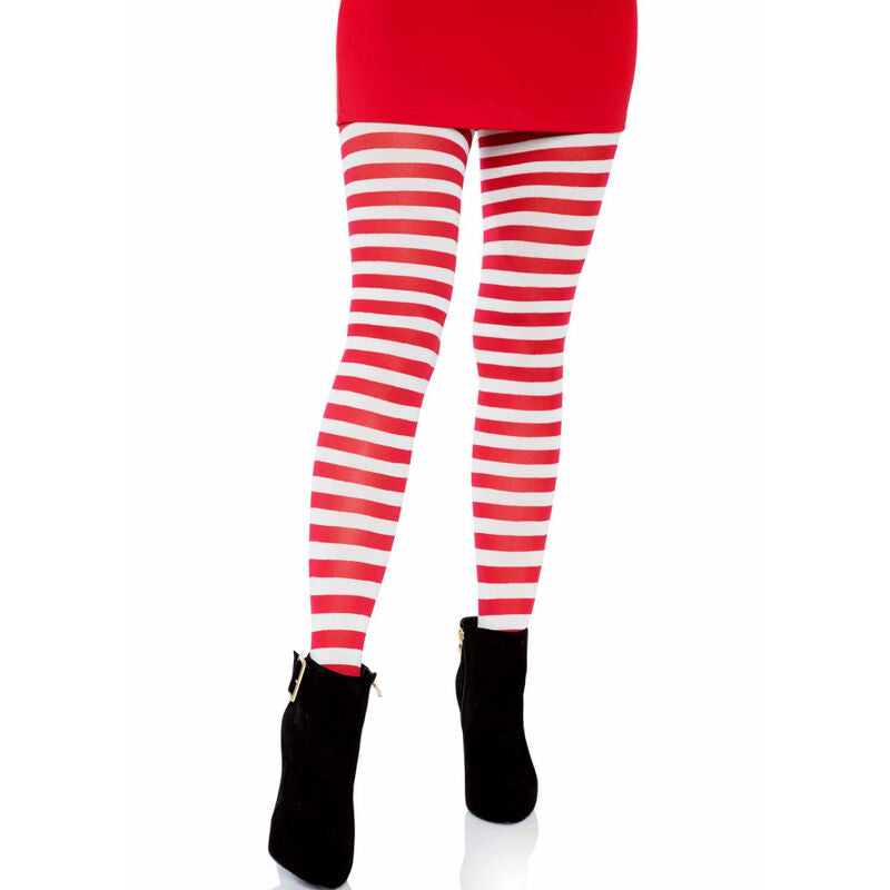 LEG AVENUE CALyAS LISTRADAS BRANCO VERMELHO