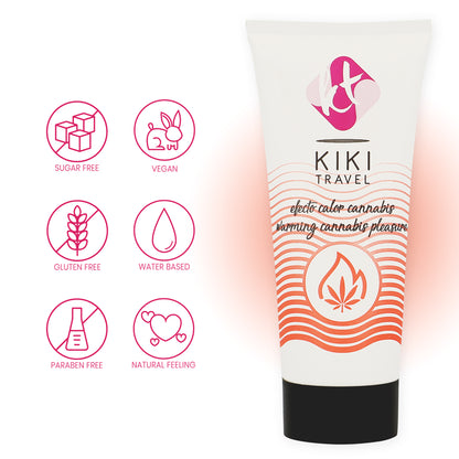 KIKi TRAVEL CANNABIS LUBRIFICANTE DE EFEITO QUENTE 50 ML