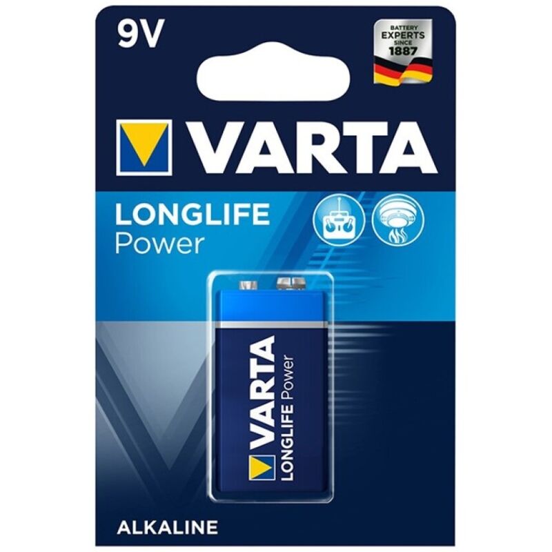 BATERIA ALCALINA DE POTeNCIA VARTA LONGLIFE 9V LR61 1 UNIDADE