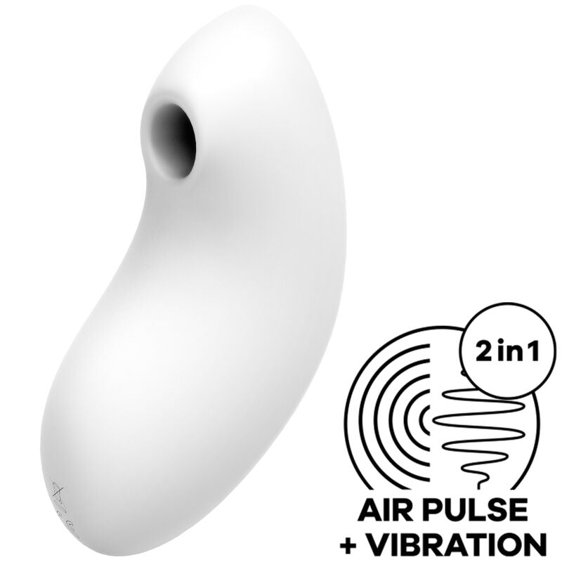 ESTIMULADOR E VIBRADOR DE PULSO DE AR SATISFYER VULVA LOVER 2 BRANCO