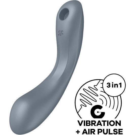 SATISFYER CURVA TRINITY 1 AIR PULSE VIBRAyaO CINZA