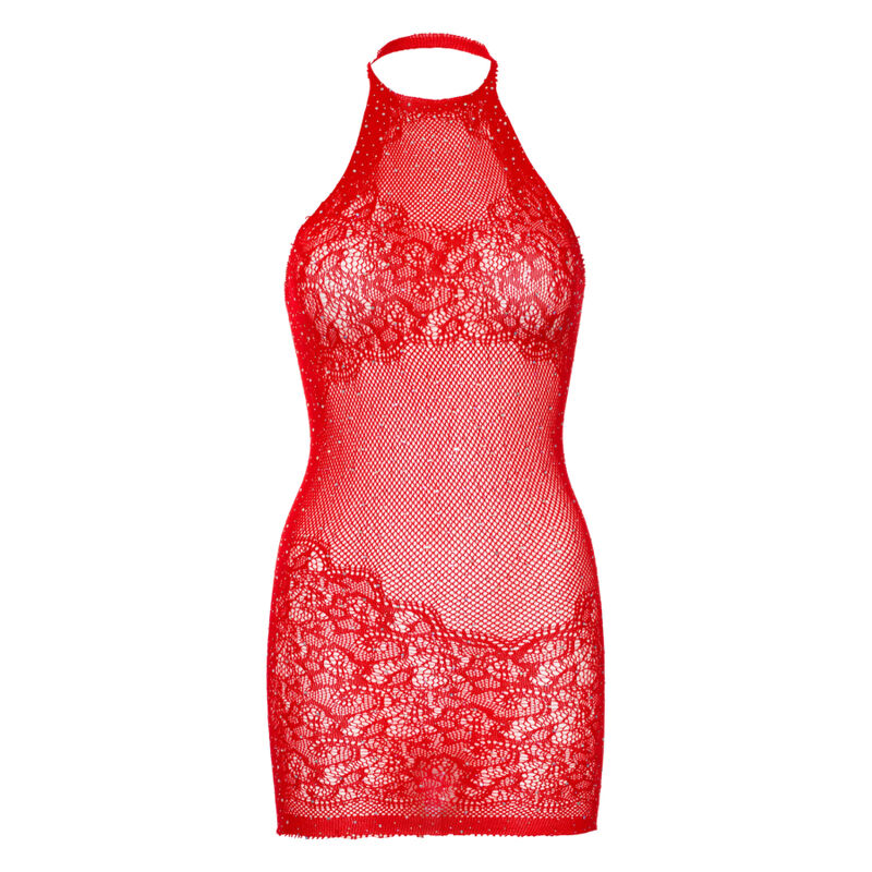 MINI VESTIDO LEG AVENUE COM STRASS TAMANHO uNICO VERMELHO