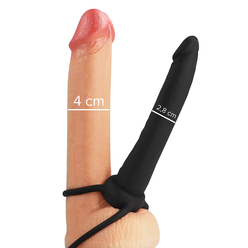 MYTHOLOGY COBI ONYX DILDO ANAL CON ANILLOS PARA PENE Y TESTiCULOS 13 CM