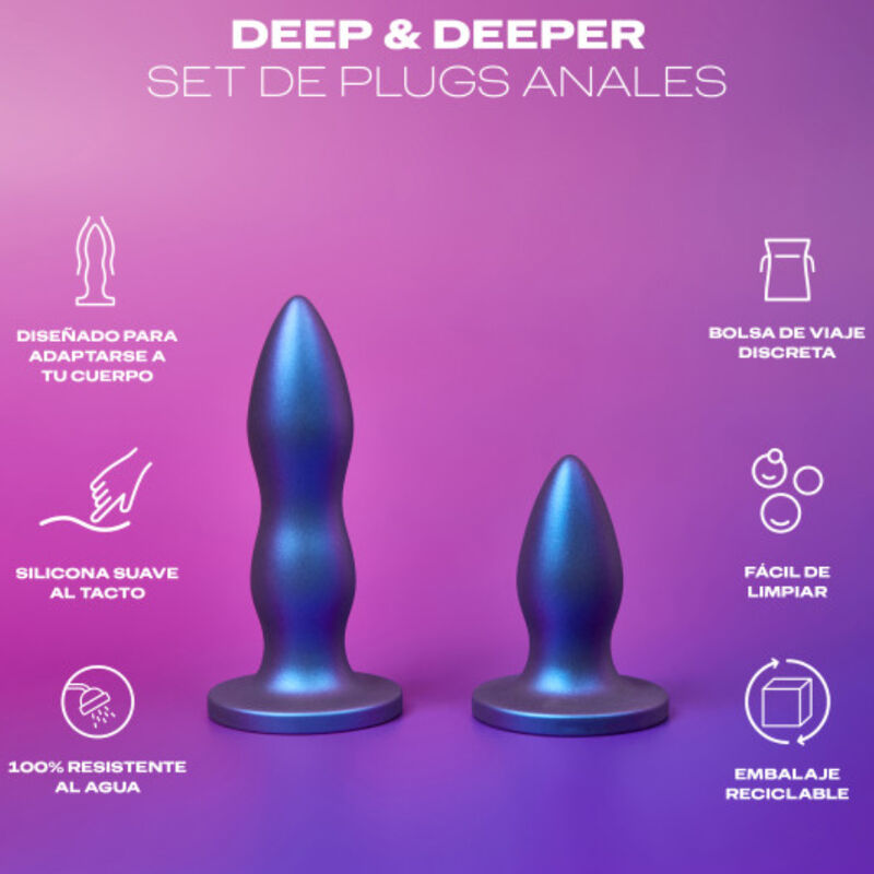 DUREX TOY CONJUNTO DE PLUG ANAL DEEP DEEPER