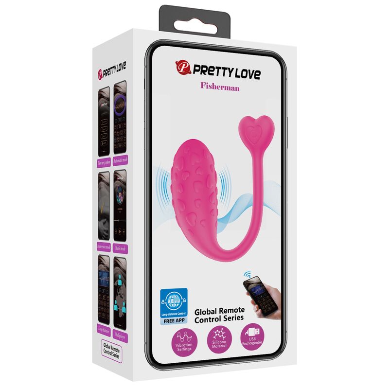 PRETTY LOVE OVO VIBRAToRIO ROSA FISHER CONTROLADO POR APLICATIVO