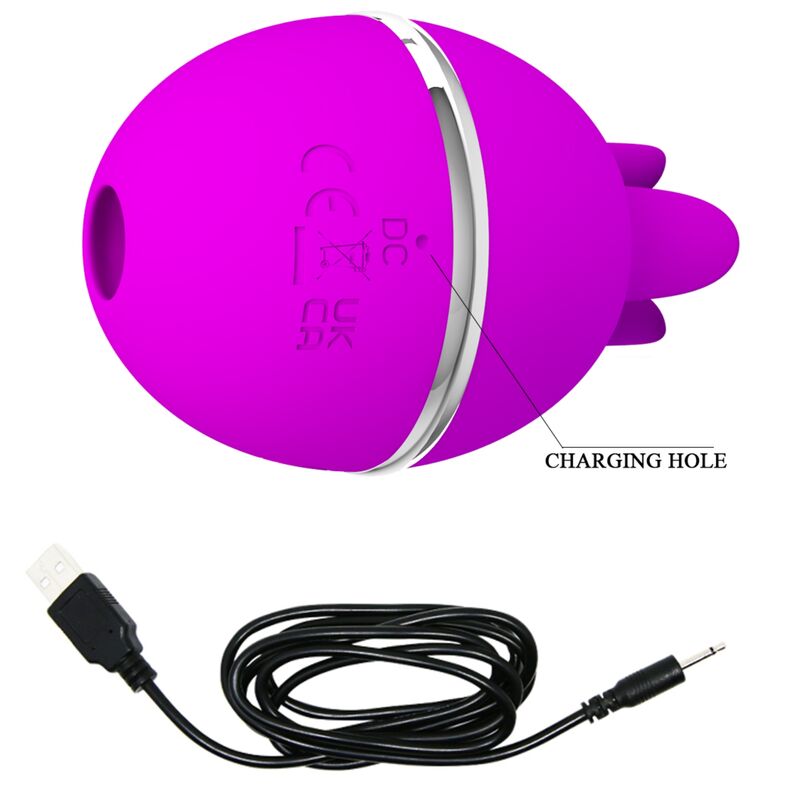 PRETTY LOVE VIBRADOR DE SILICONE REDONDO ROXO BOLA GEMINI