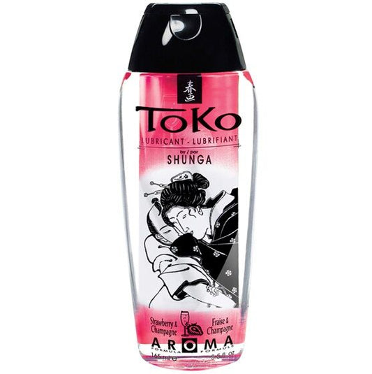 SHUNGA TOKO AROMA LUBRIFICANTE MORANGO E CHAMPANHE