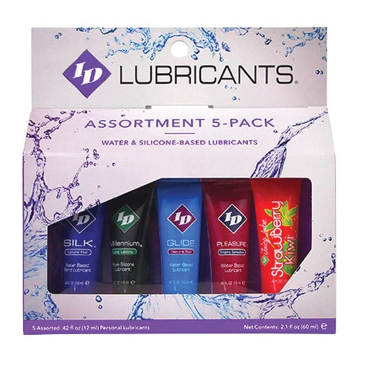 ID JUICY LUBE PACOTE DE TUBO DE LUBRIFICANTE 5X ASSORTED 12 ML