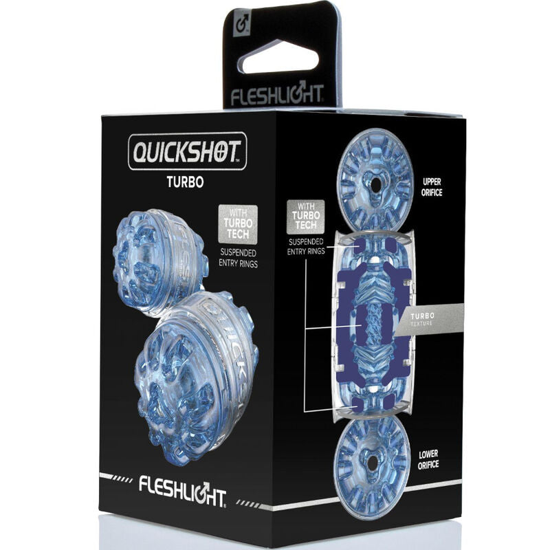 FLESHLIGHT MASTURBADOR QUICKSHOT TURBO AZUL GELO