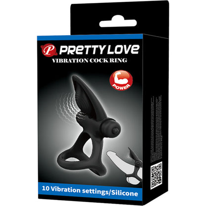 PRETTY LOVE ANEL VIBRANTE 10 VIBRAoES SILICONE PRETO