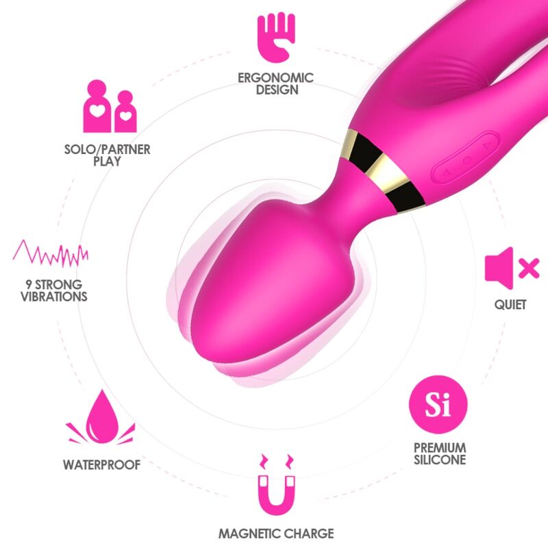 ARMONY MASAJEADOR VIBRADOR RABBIT FUCSIA