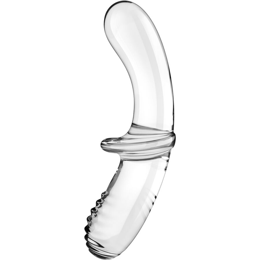 SATISFYER DILDO DE CRISTAL DUPLO TRANSPARENTE