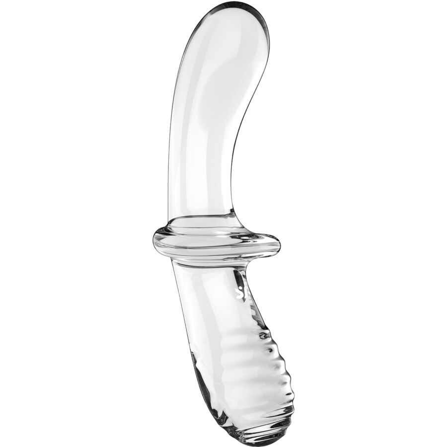 SATISFYER DILDO DE CRISTAL DUPLO TRANSPARENTE