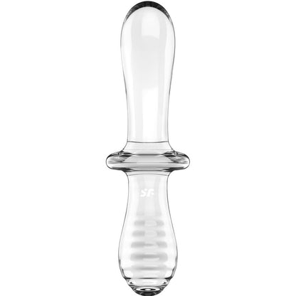 SATISFYER DILDO DE CRISTAL DUPLO TRANSPARENTE