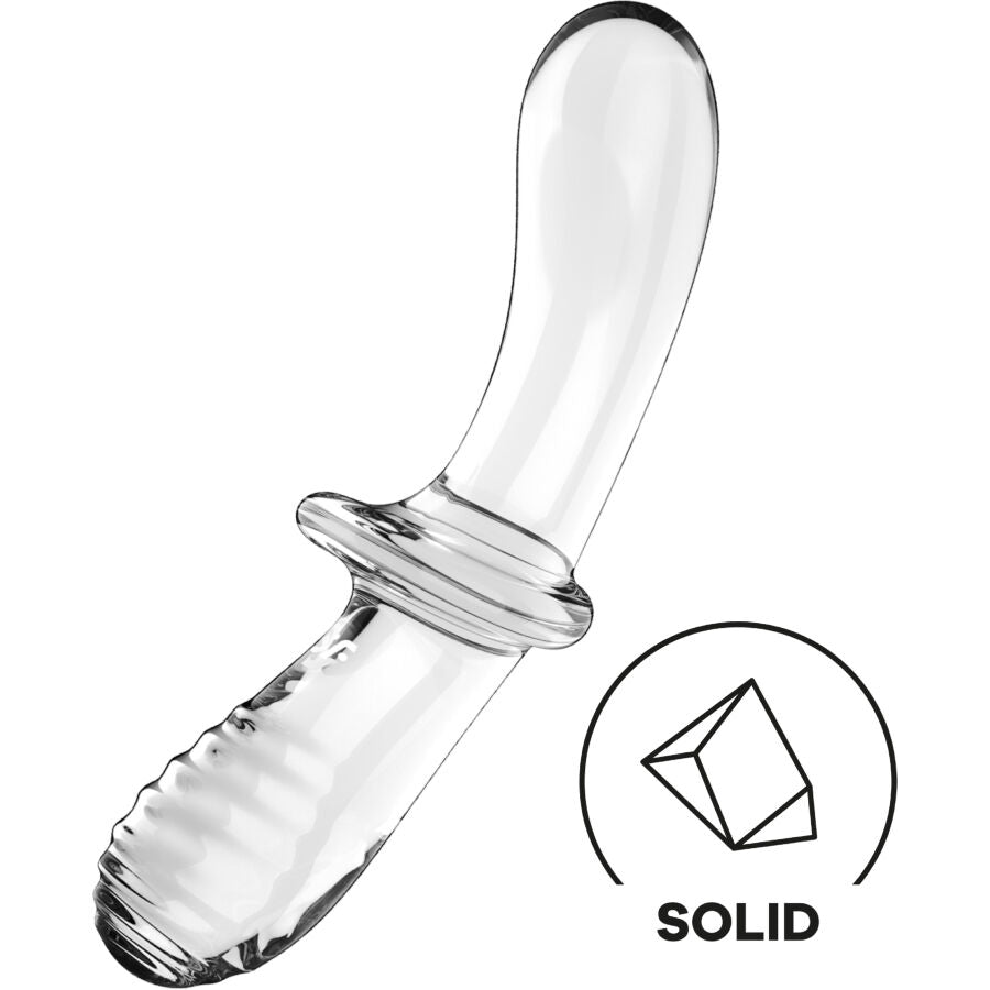 SATISFYER DILDO DE CRISTAL DUPLO TRANSPARENTE