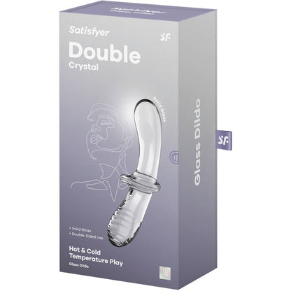 SATISFYER DILDO DE CRISTAL DUPLO TRANSPARENTE